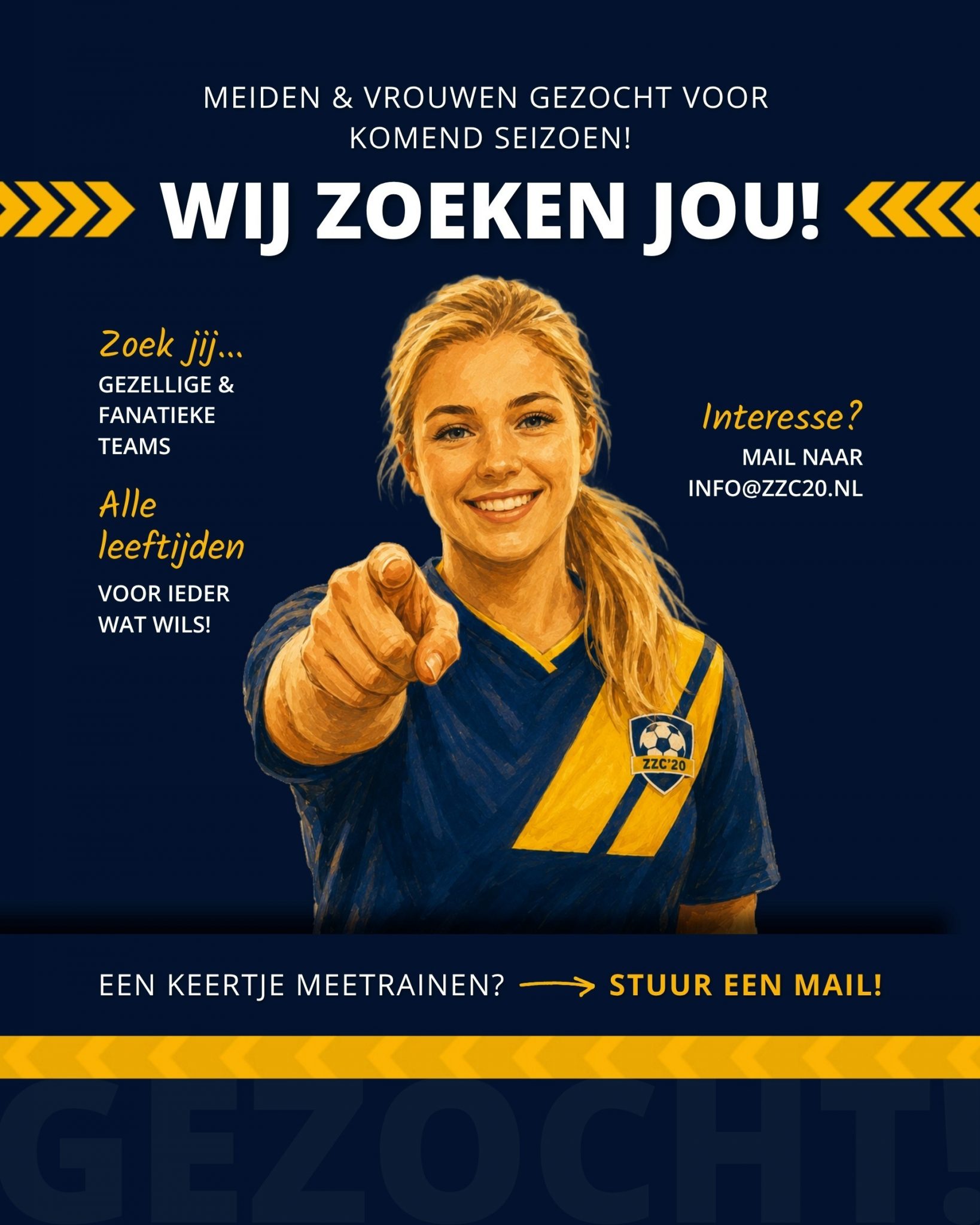 Meiden & vrouwen gezocht voor komend seizoen!