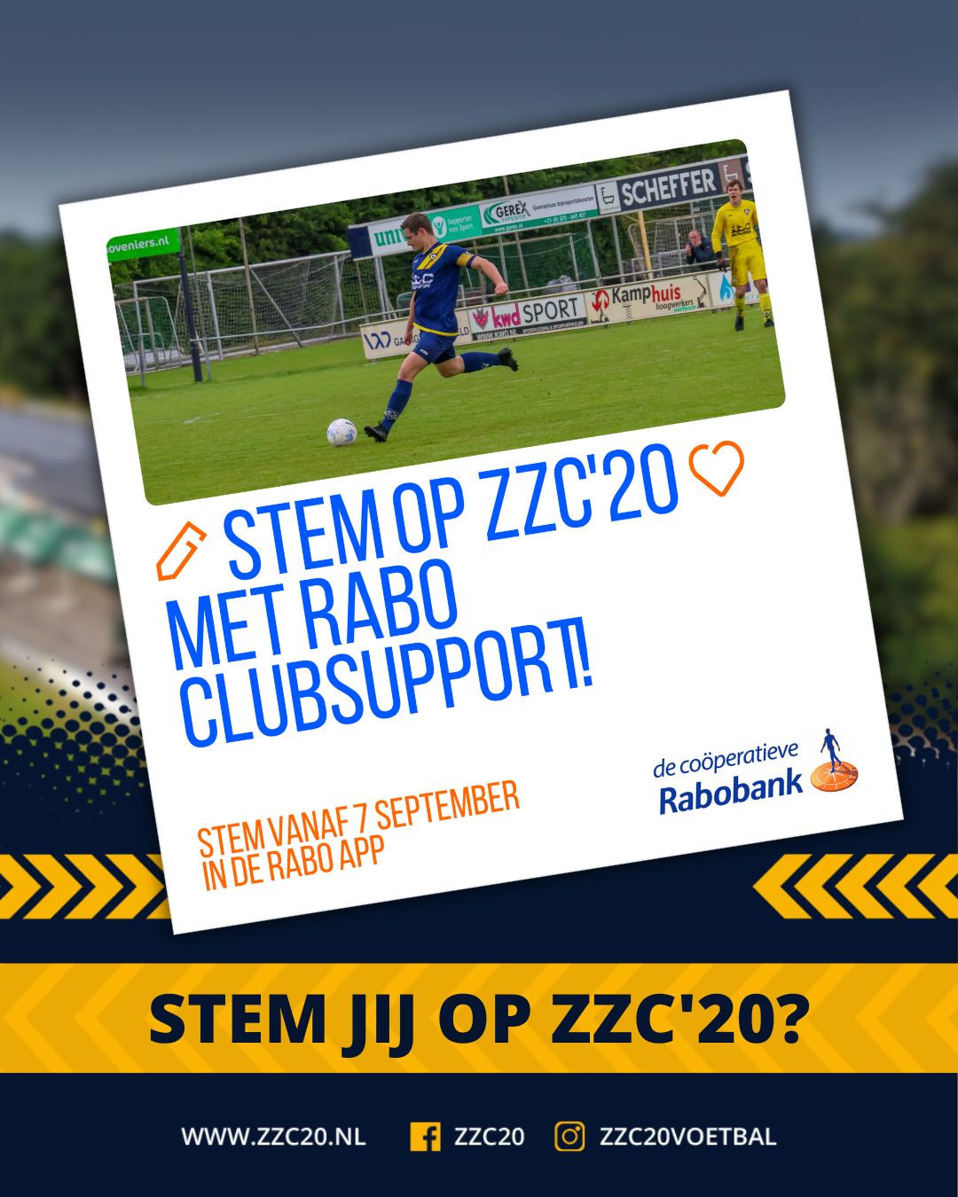 Steun ZZC’20 met Rabo ClubSupport en stem vanaf 7 september in de Rabo app!
