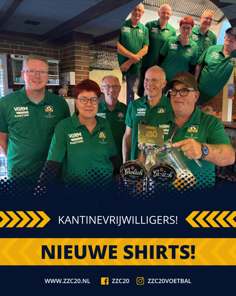 Nieuwe shirts voor onze kantinevrijwilligers!