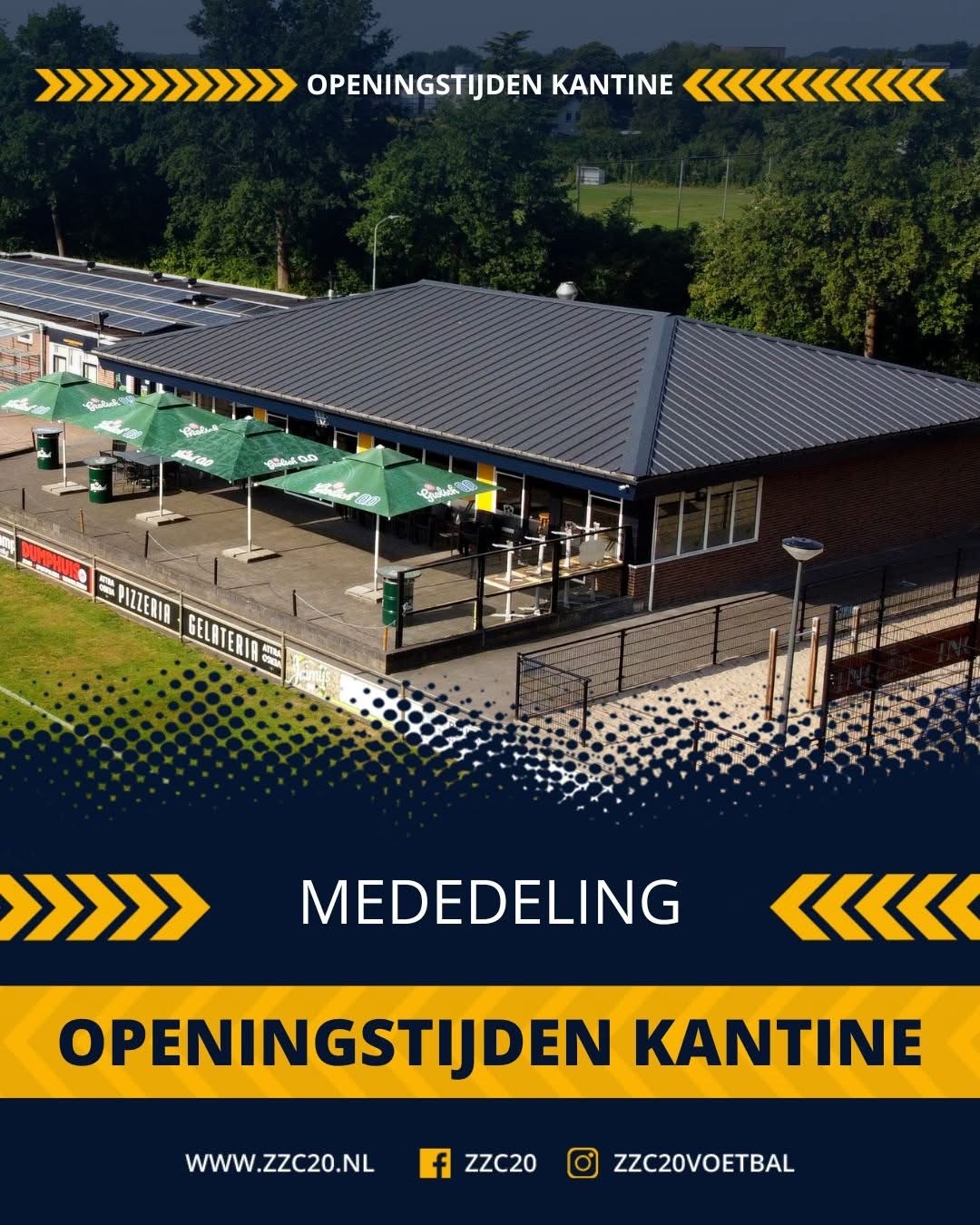 Openingstijden kantine ZZC’20